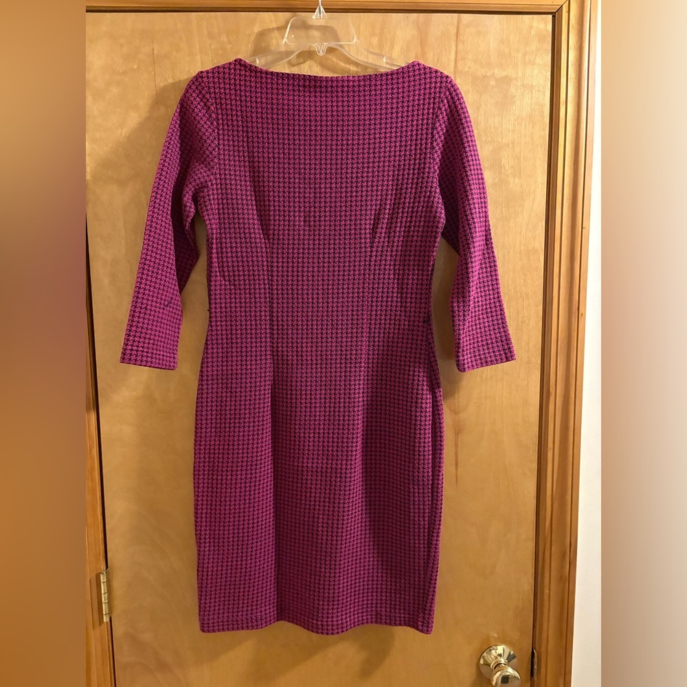 Sharagano Pink Houndstooth Dress - Picture 2 of 8
